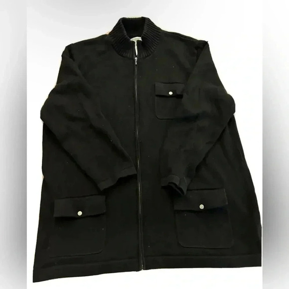 Women’s Jones New York Black Full Zip Sweater Size 3x - Picture 2 of 5